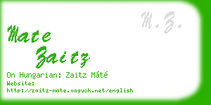 mate zaitz business card